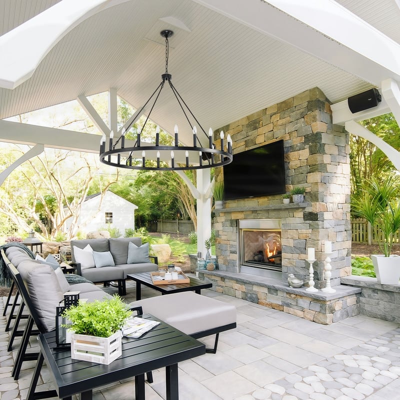 Farmhouse Modern Wagon Wheel Chandeliers Large Black High Ceiling Chandelier