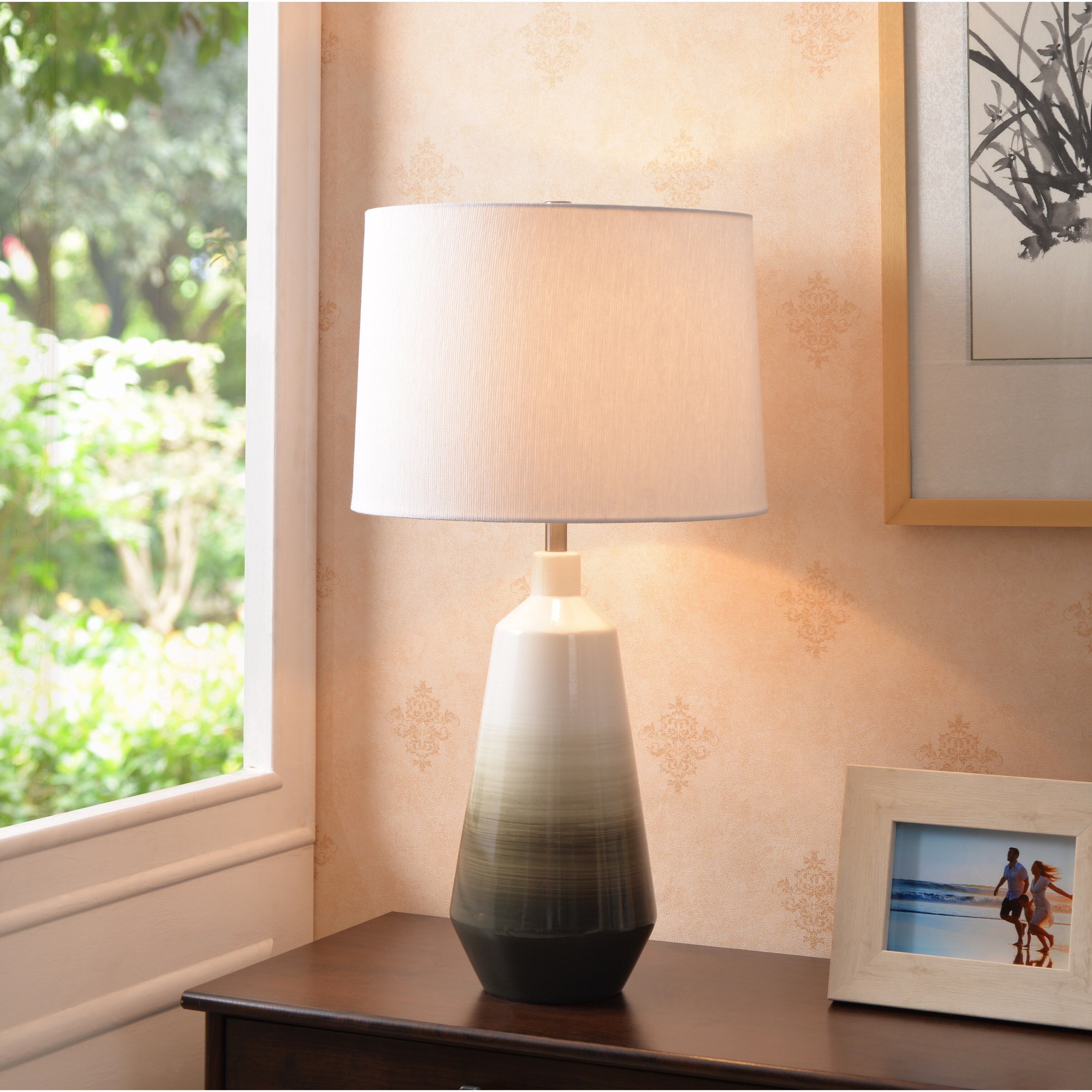 warm table lamp