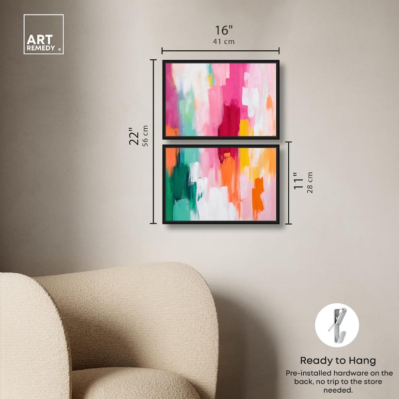 Playful Palette III Canvas Set of 2 by Art Remedy