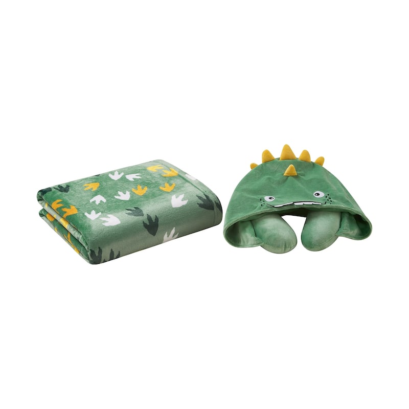 3D Animal Neck Pillow and Throw Set for Kids