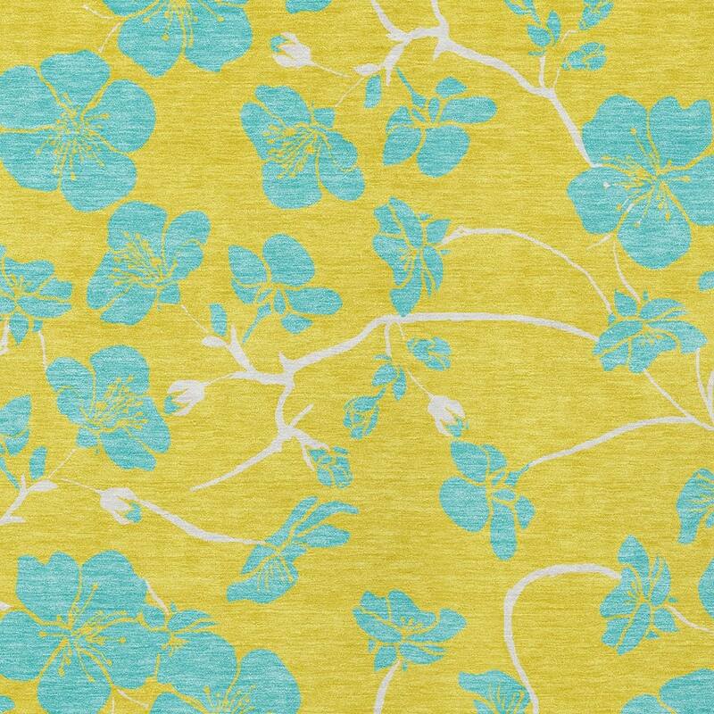 HomeRoots Floral Transitional Rectangle Outdoor Rug