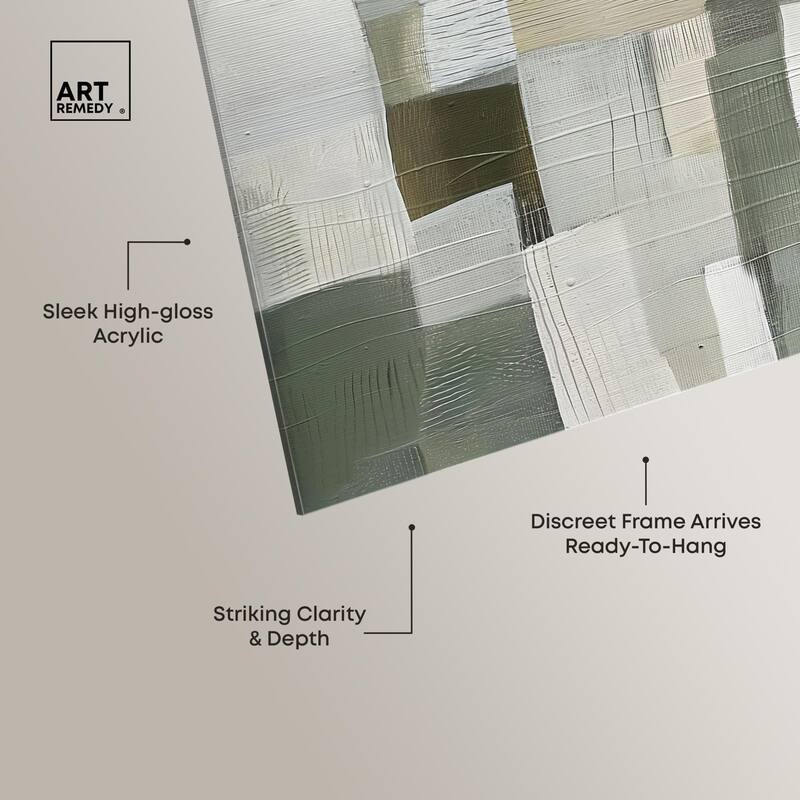 Pale Jade Green I Acrylic by Art Remedy, Ready to Hang