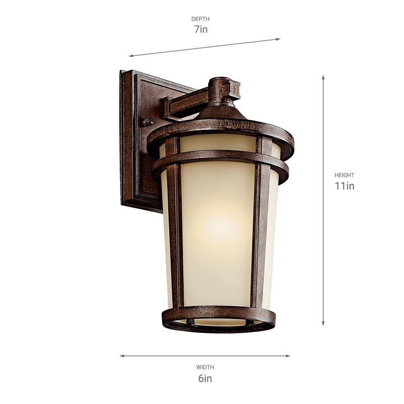 Kichler Lighting Atwood Collection 1-light Brown Stone Outdoor Wall Lantern
