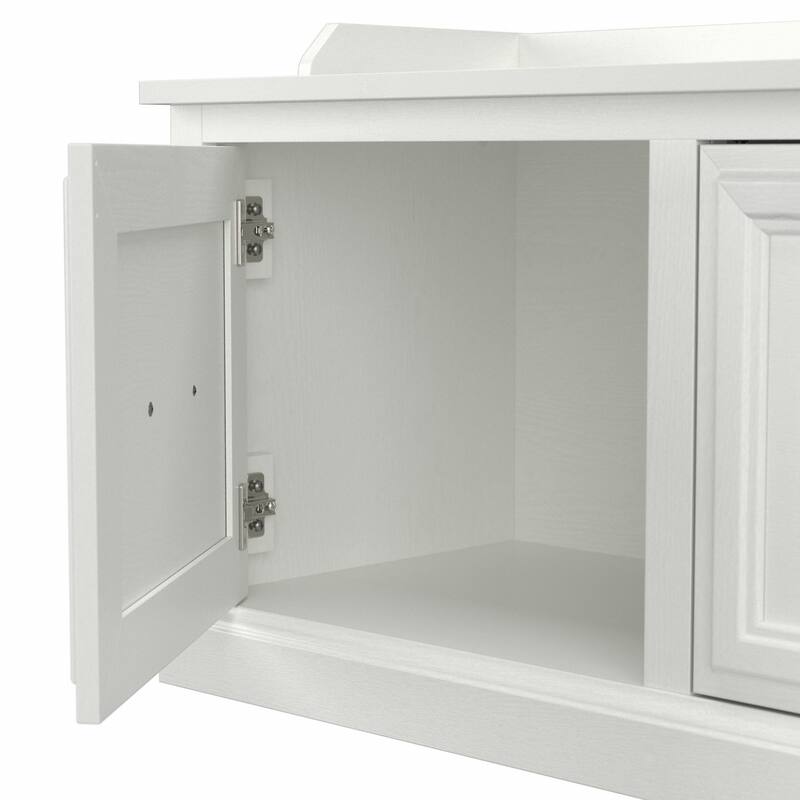 Woodland 40W Entryway Bench and Wall Mounted Shelf by Bush Furniture