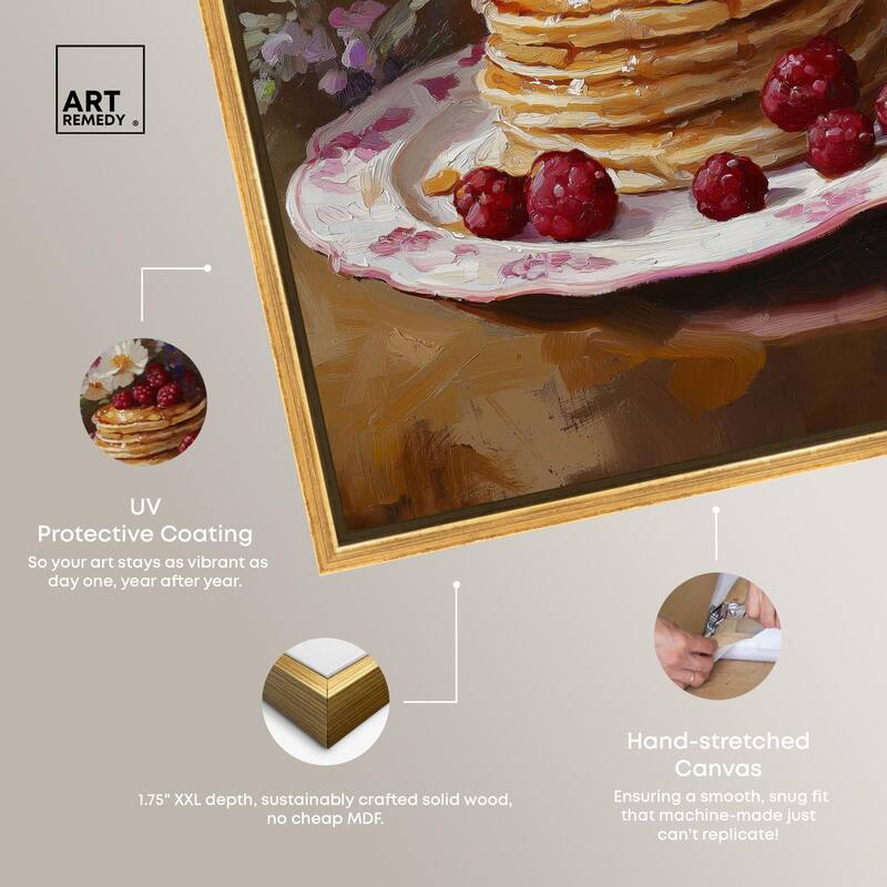 Raspberry Pancakes I Canvas by Art Remedy