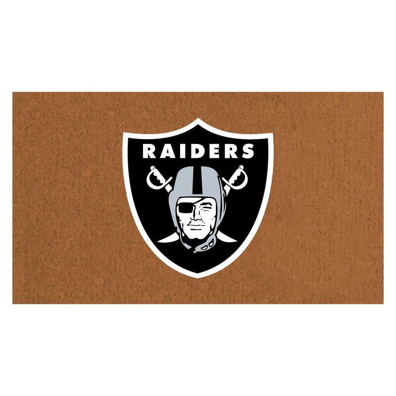Las Vegas Raiders Full Color Indoor/Outdoor Coir Mat - 28" x 16"