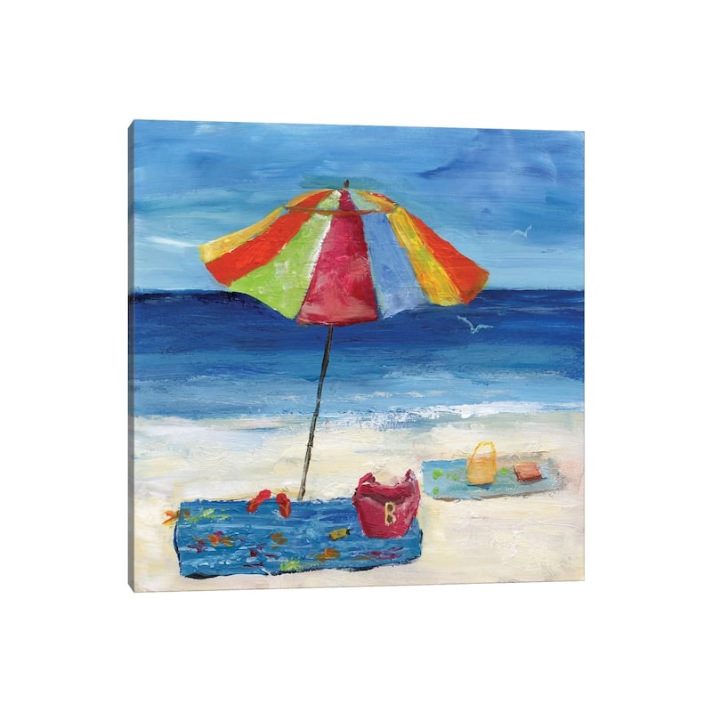 iCanvas "Bright Beach Umbrella I" by Nan Canvas Print