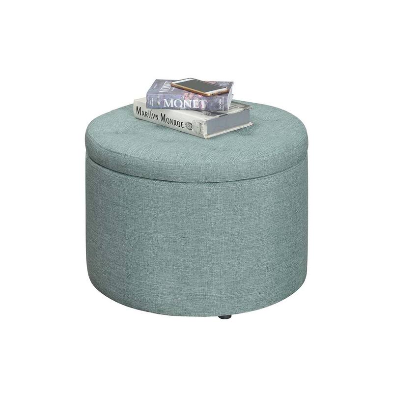 Convenience Concepts Designs4Comfort Round Shoe Storage Ottoman