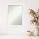preview thumbnail 9 of 8, Beveled Wood Wall Mirror - Corvino White Frame