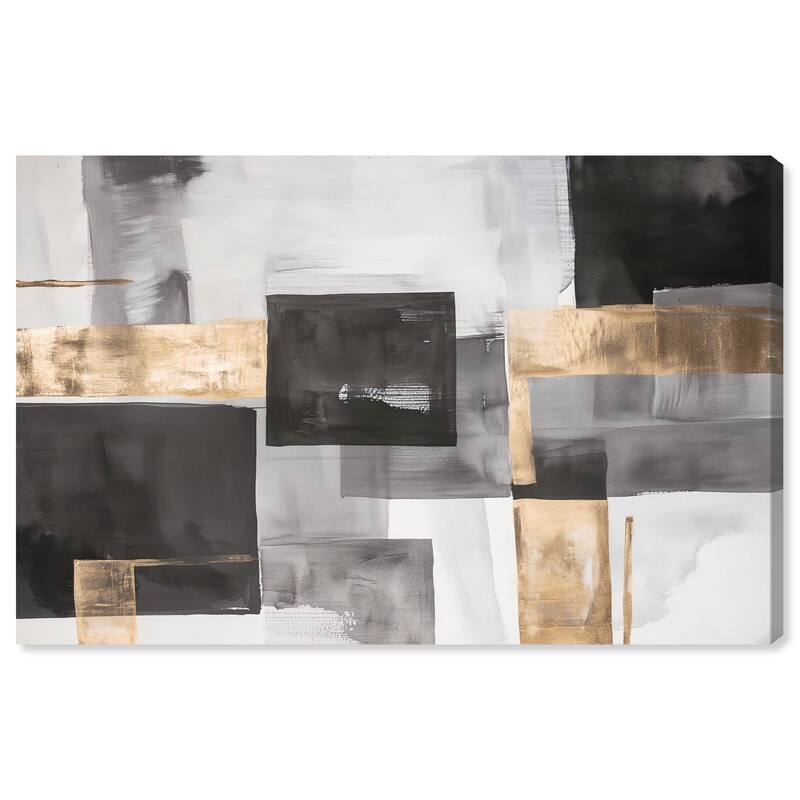 Graphite and Glimmer I Canvas by Art Remedy, Gallery Wrapped - 30" x 20"