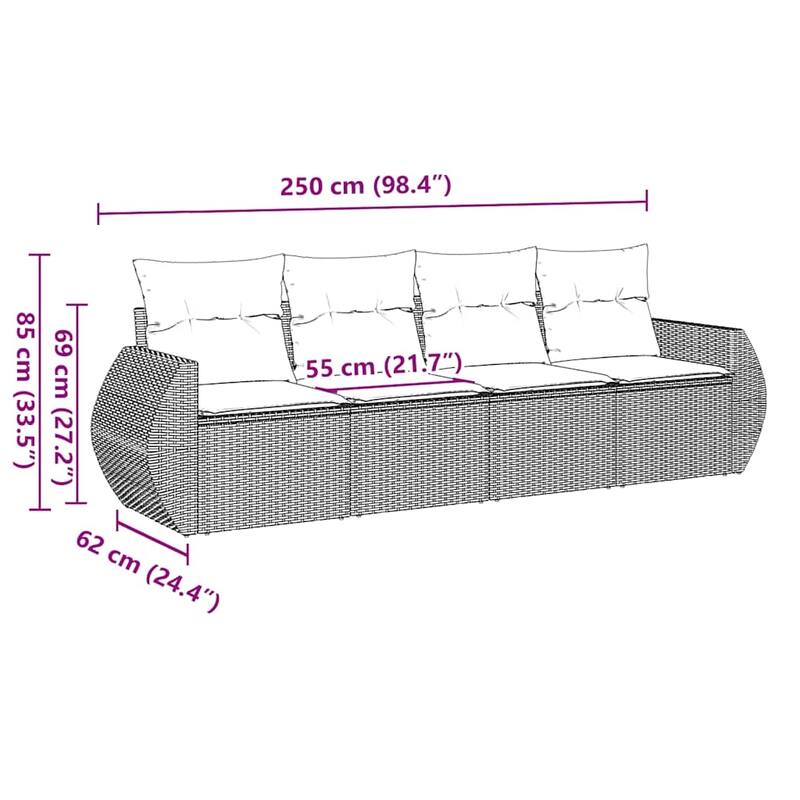 vidaXL Patio Sofa Set