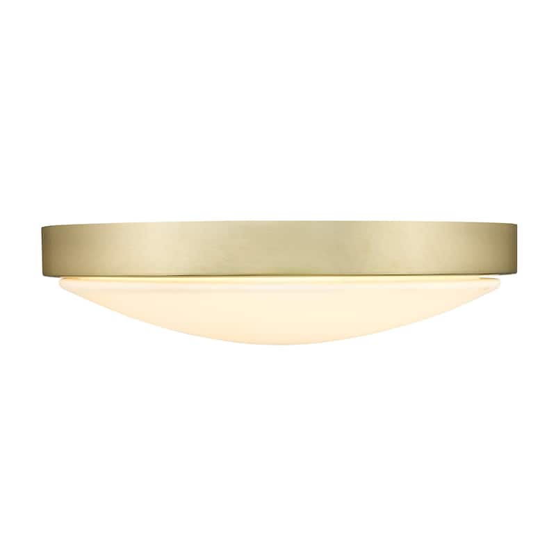 Golden Lighting Gabi Integrated LED 12in Flush Mount in Brushed Champagne Brass