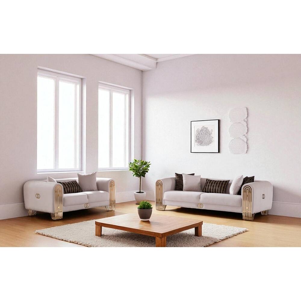 Rustivo 2 Pieces Living Room Sets 1 Sofa 1 Loveseat