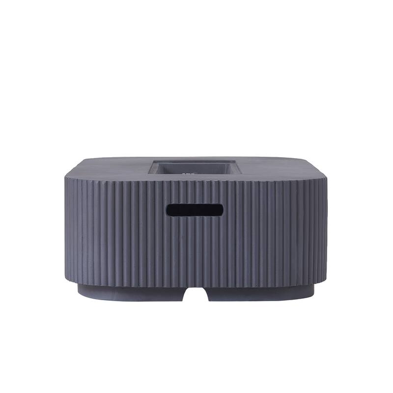 Christopher Knight Home - Lecce Outdoor 48.2" Rectangular MgO Fire Pit Table with 50,000 BTU Burner