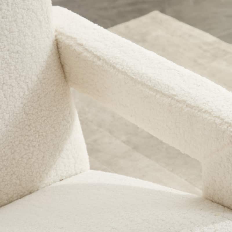 Sherpa Adirondack Chair for Living Room, Upholstered Accent Chair