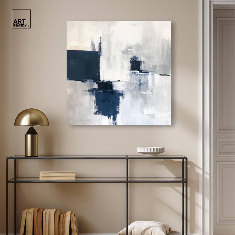 Porcelain Blue on White I Canvas by Art Remedy, Gallery Wrapped