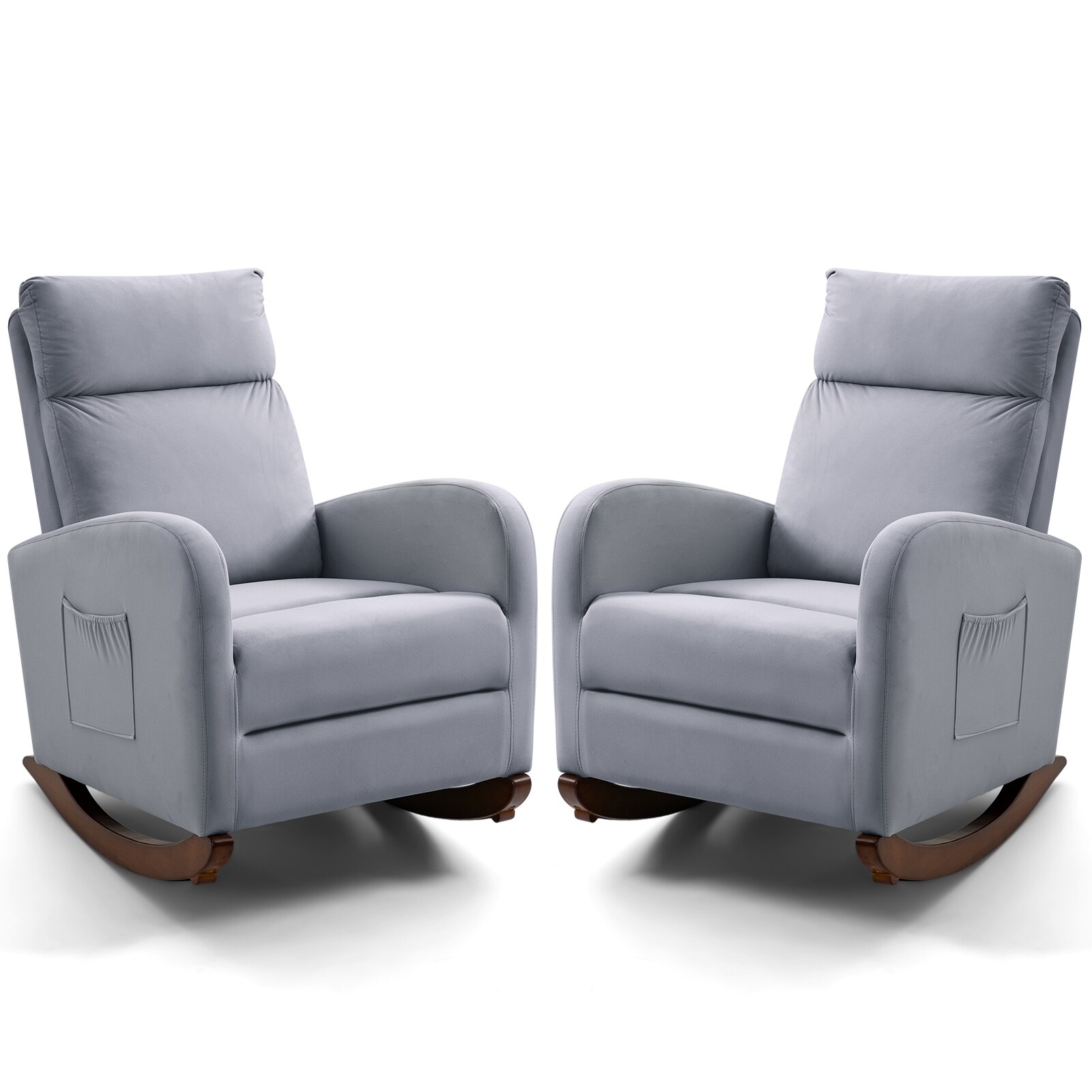 Rocker Chair AVAWING 2PCS Upholstered Rocking Chair, Modern Glider