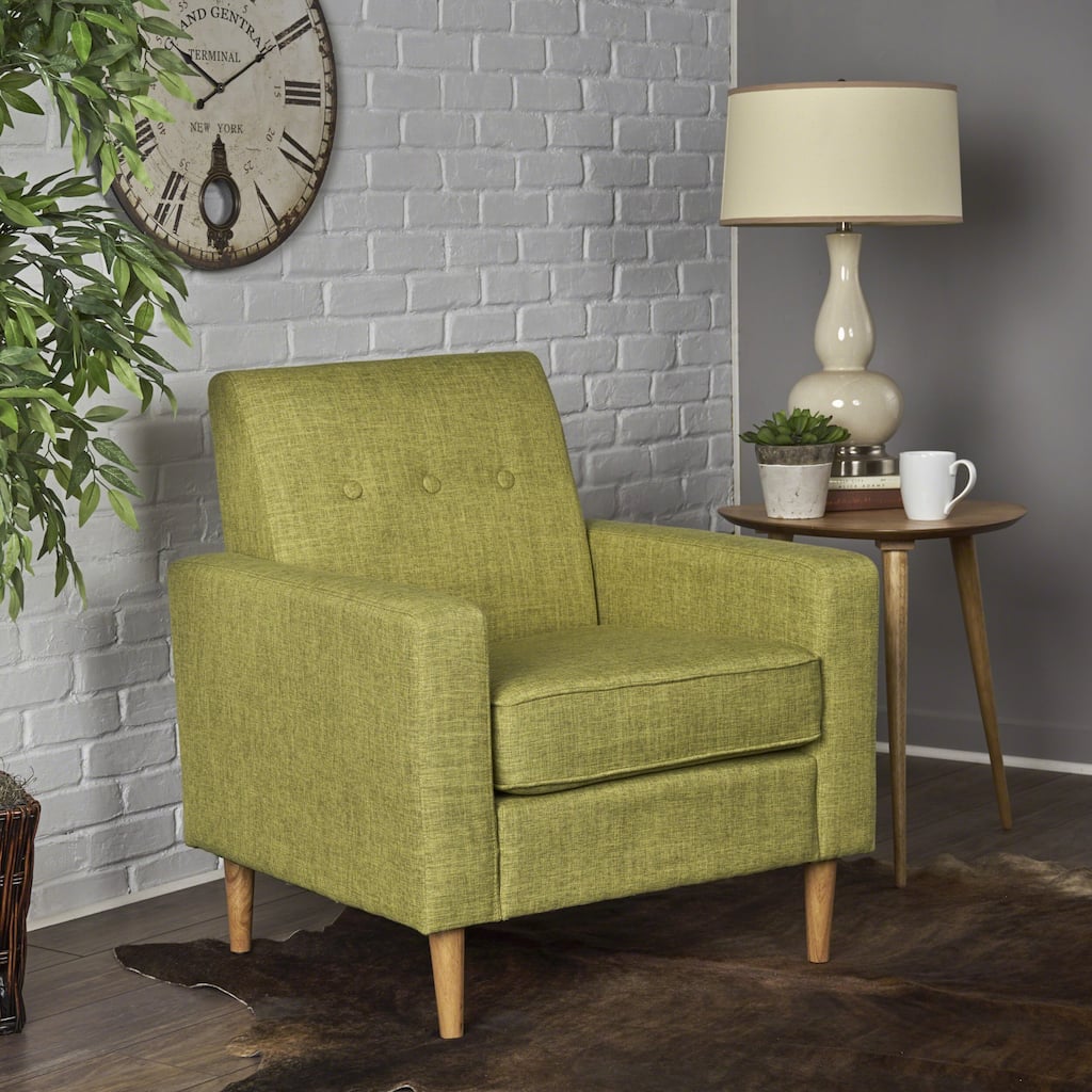 Stylish Upholstered Chair Accent Chair Club Chair Side Chair Green Fabric Chair Vanity Chair Leisure Chair