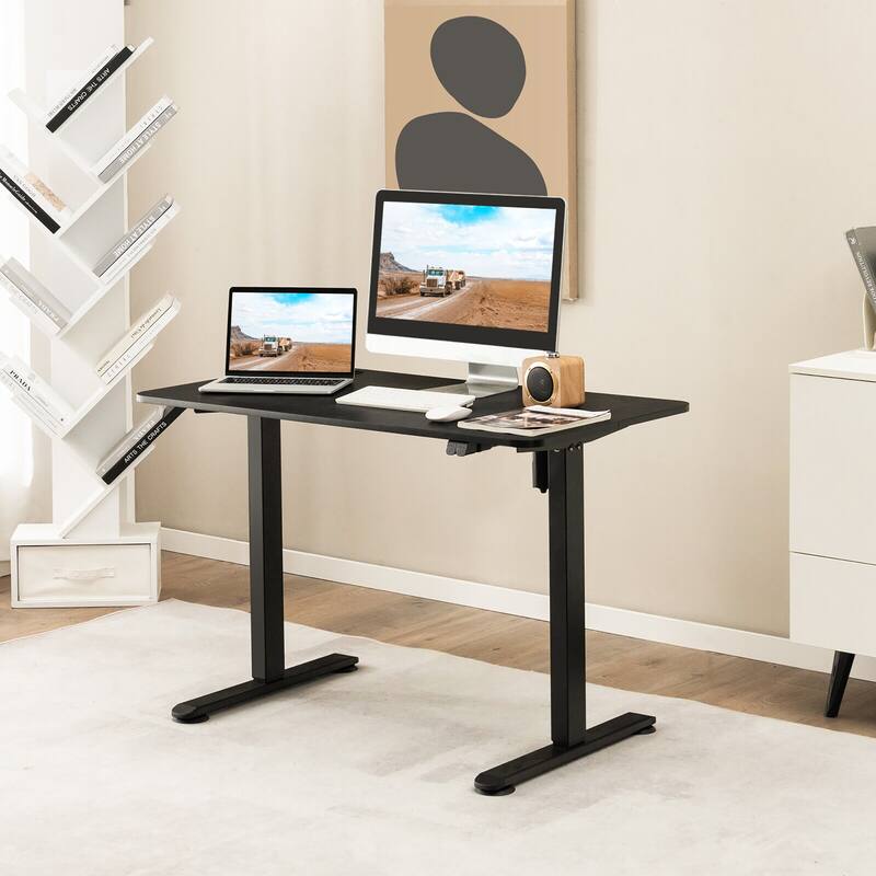 Gymax Electric Standing Desk Adjustable Stand up Computer Desk