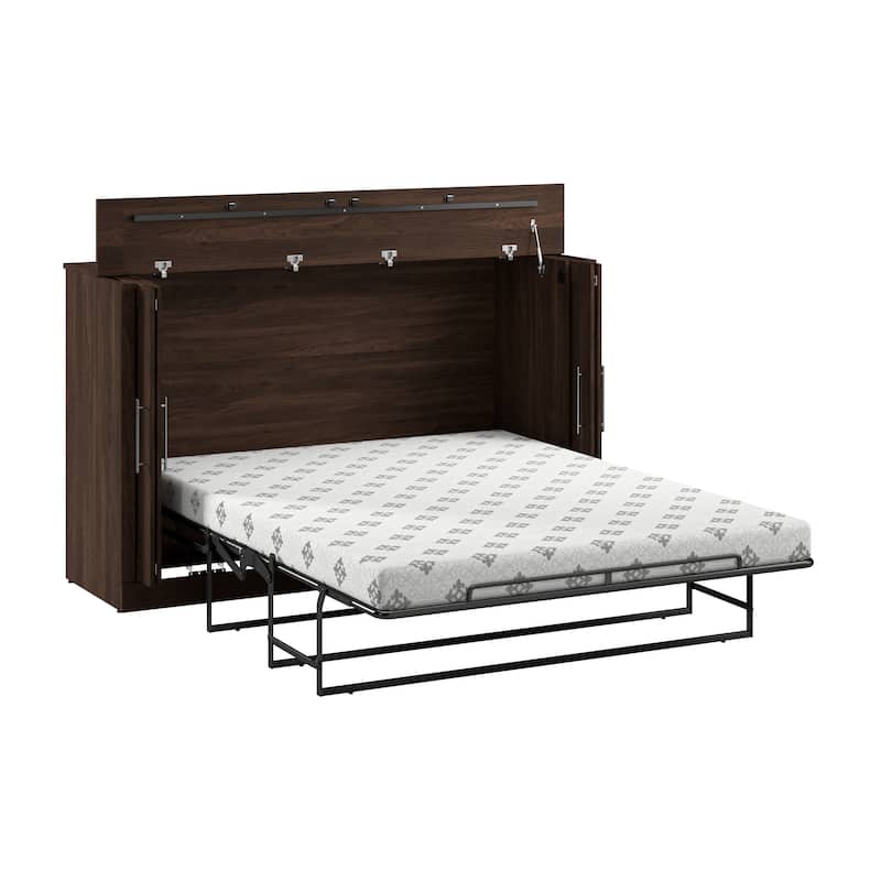 Bestar Pur 75W Queen Size Murphy Cabinet Bed with Mattress