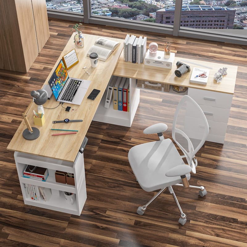 Sit-to-Stand Desk Spacious and Sturdy with Adjustable Height Feature