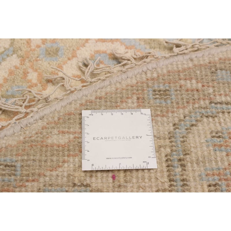 ECARPETGALLERY Hand-knotted Royal Oushak Cream Wool Rug - 4'10 x 4'10