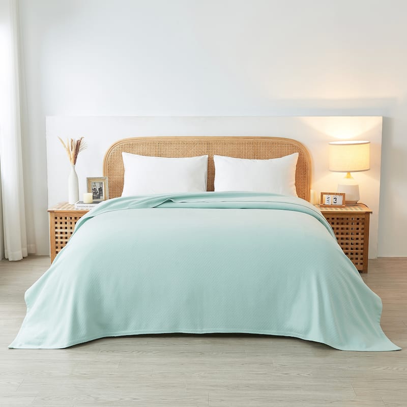Everyday Blanket Collect Egyptian Cotton Blanket - Full & Queen - Seamist Green