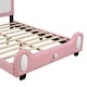 preview thumbnail 9 of 14, Upholstered Platform Bed with Bear Headboard and Footrest