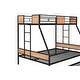 preview thumbnail 11 of 11, Black Twin over Full Metal Bunk Bed with Trundle and Safety Guardrail