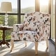 preview thumbnail 10 of 36, EROMMY Floral Accent Chair for Living Room, Upholstered Wingback Armchair with Pillow.