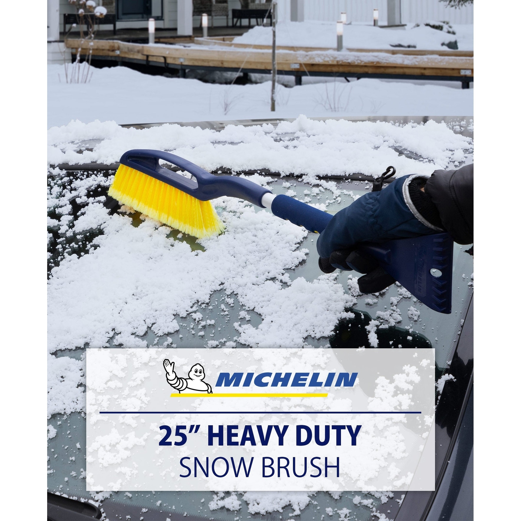 Michelin Heavy Duty Snow Brush w/ Ice Scraper, 25