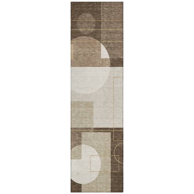Machine Washable Indoor/ Outdoor Modern Filly Chantille Rug