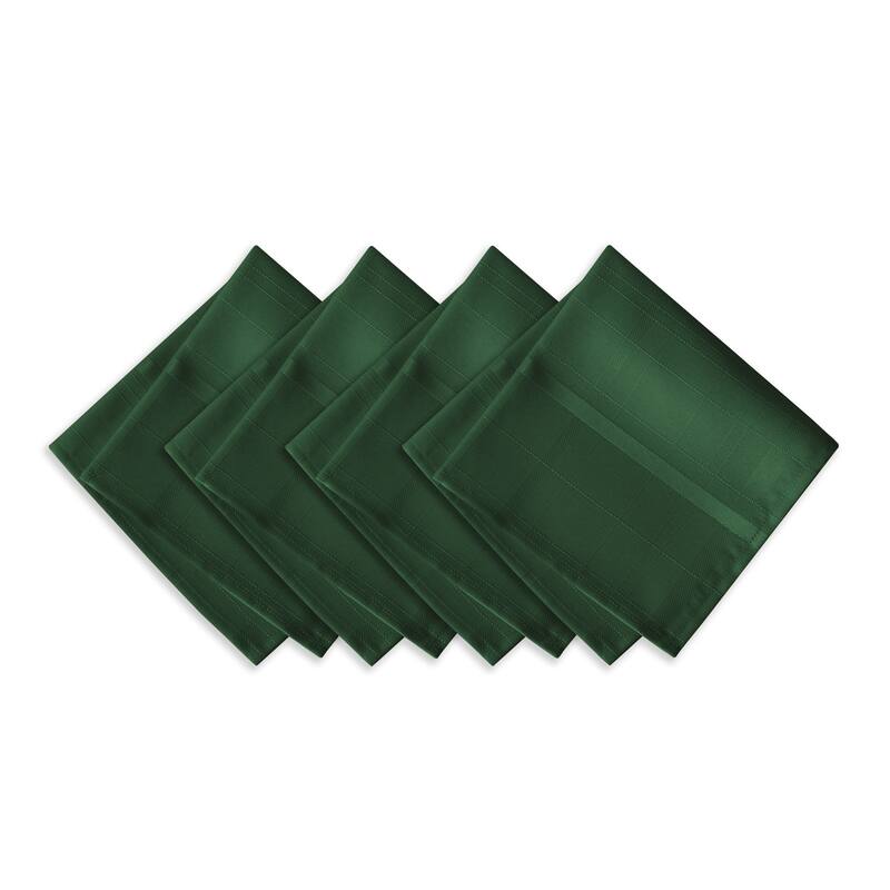 Elrene Elegance Plaid Damask Fabric Set of 4 Napkins - 17" w x 17" l