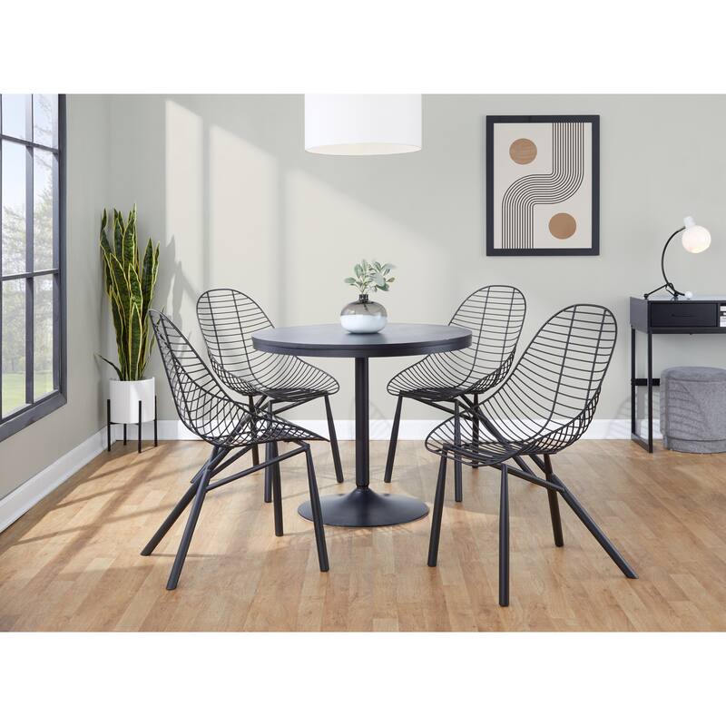Copper Grove Beloslav Wired Chairs with Removable Faux Leather Cushions (Set of 2)