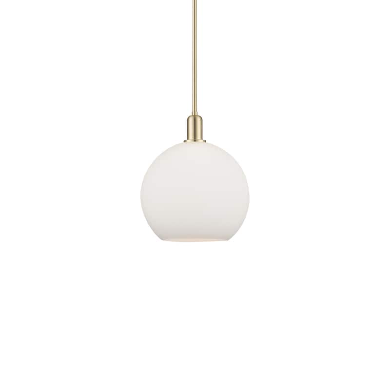Innovations Lighting 716-1S-15-12 Athens Pendant Athens 12" Wide - Champagne Bronze / Matte White