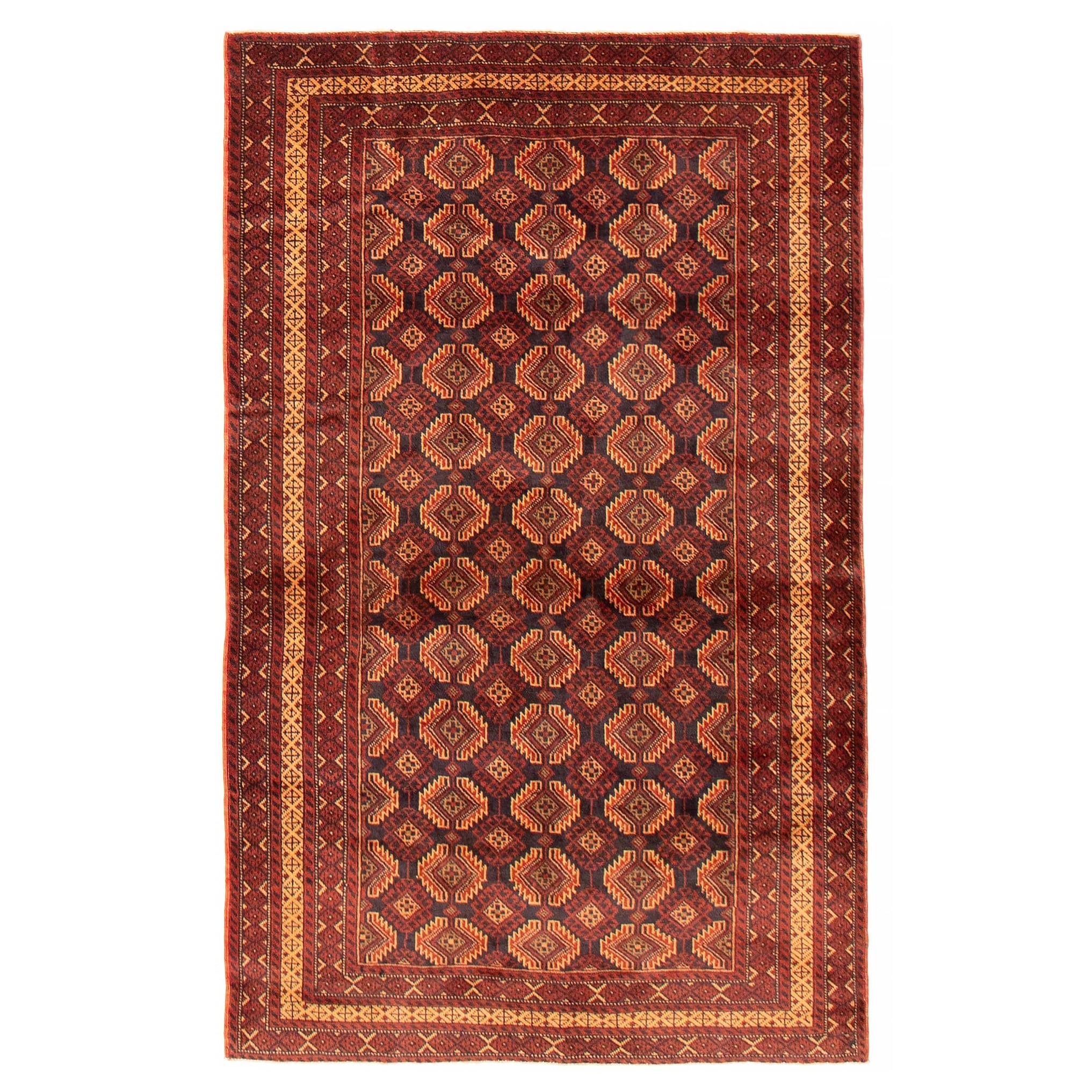 Teimani Red Rug 3'11" x 6'3" - 3'11 x 6'3