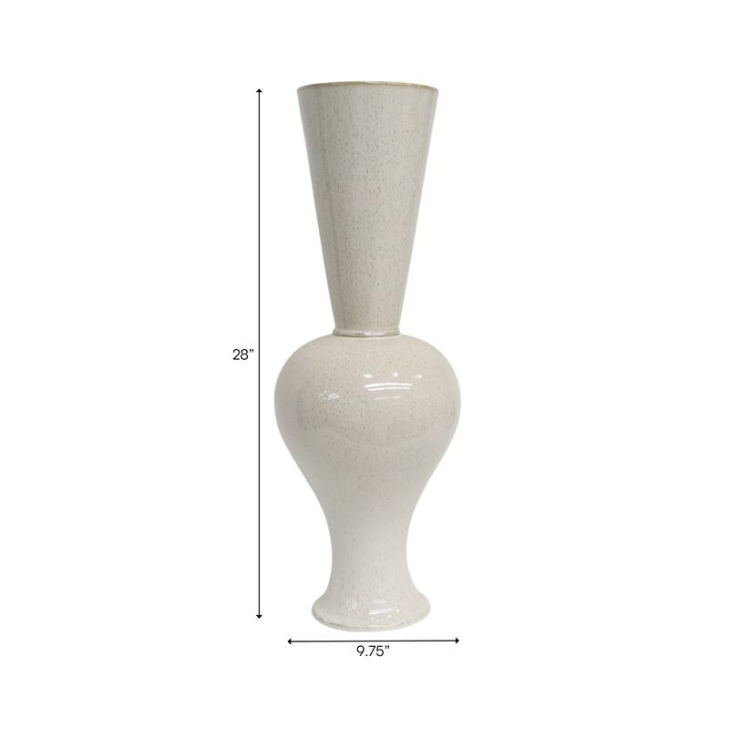 Stoneware Decorative Vase Oversized Tall Flower Sculptural Pedestal