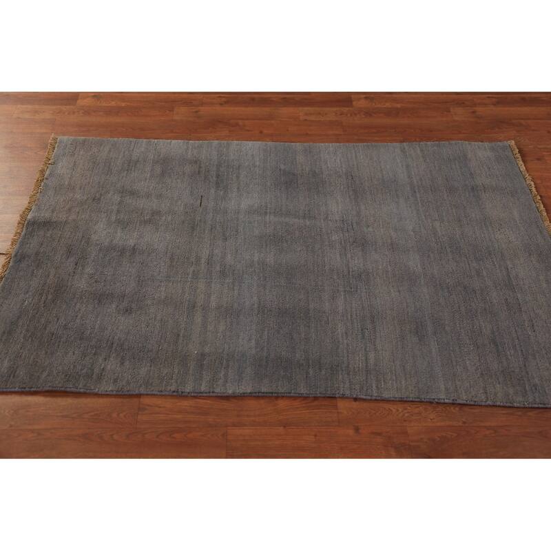 Modern Gabbeh Oriental Foyer Rug Hand-Knotted Wool Carpet - 3'4" x 5'0"