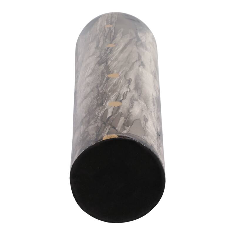 Tapered Iron Vase with Marbleized Finish - Modern Flower Vase