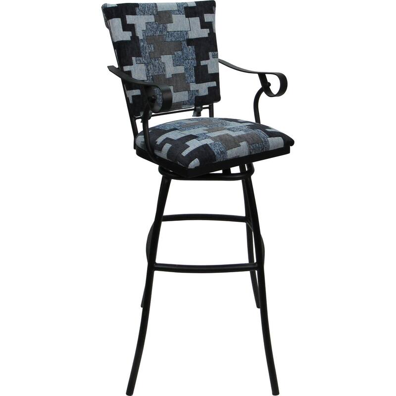 Outdoor Indoor Bar Stool Counter Extra Tall - Jenna Padded Back with Arms