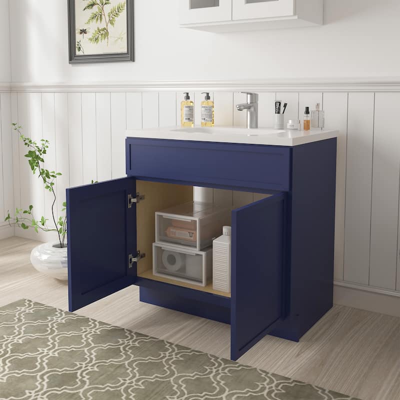 Vanity Art 36" Freestanding Single Base Storage Cabinet with Soft Close Doors