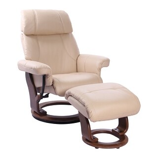 Argos leather outlet chair and footstool