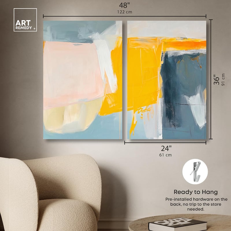 Skyward Radiance II Canvas Set of 2 by Art Remedy, Gallery Wrapped
