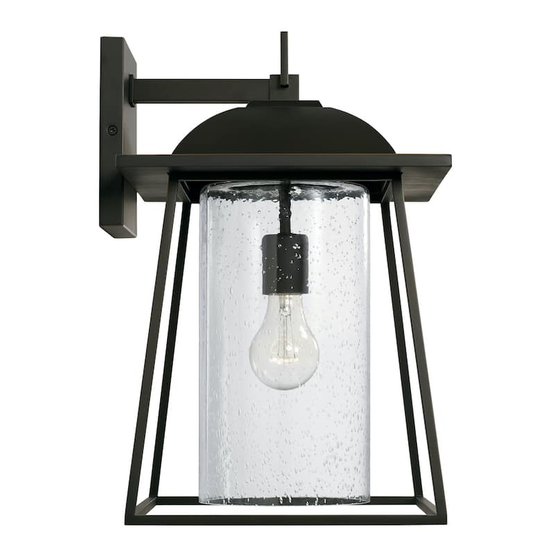 Durham 10.5" 1-light Outdoor Wall Lantern w/ Clear Seeded Glass
