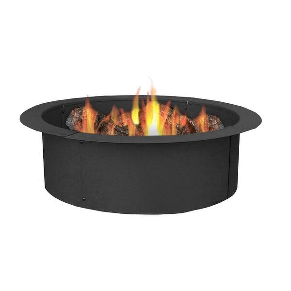 Shop Sunnydaze Durable Black Steel Diy Fire Pit Ring Liner 27