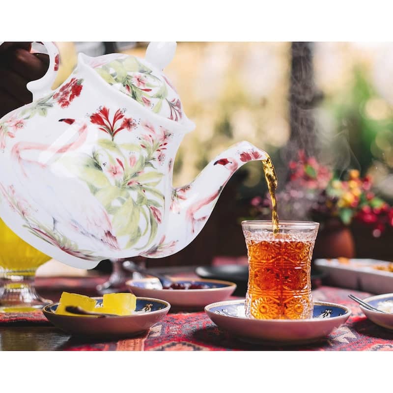 European Style Ceramic Teapot Coffee Pot Water Pot Porcelain Vintage Gift Tea Pot