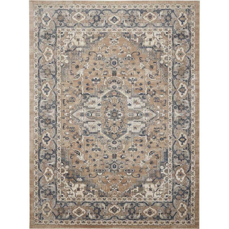Lodux Power Loomed Distressed Traditional Durable Area Rug By HomeRoots