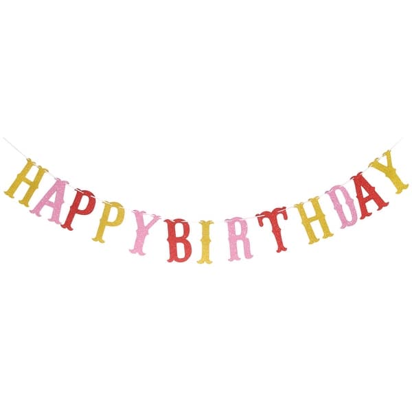 Shop Happy Birthday Letter Design Party Decor Photo Prop Banner Multicolor Set On Sale Overstock 28886596