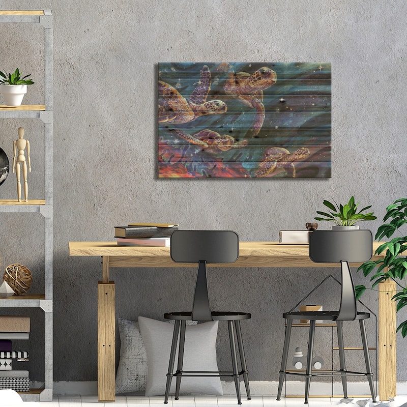 Intershellar Print On Wood by Swartz Brothers Art - Multi-Color