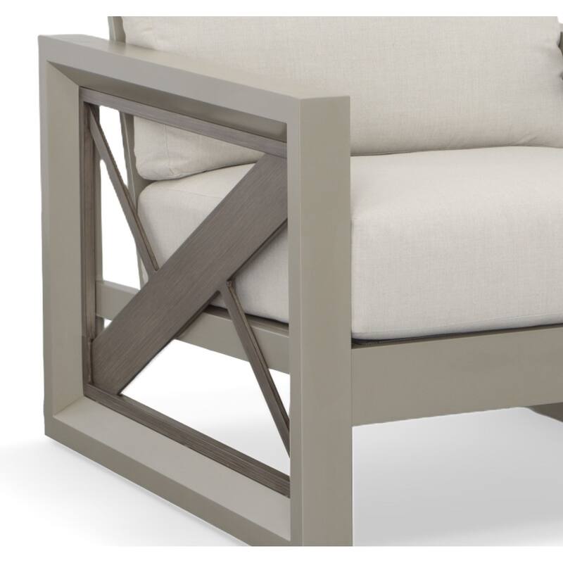 Diglur 3-Piece Outdoor Lounge Set, Gray